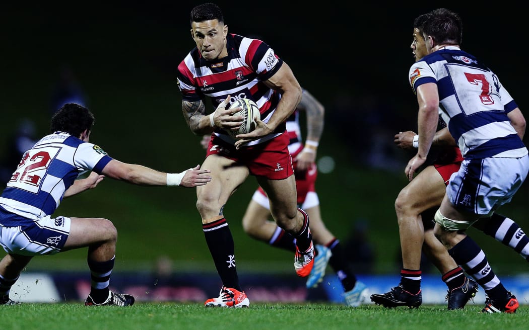 Sonny Bill Williams on the charge for Counties Manukau in 2014