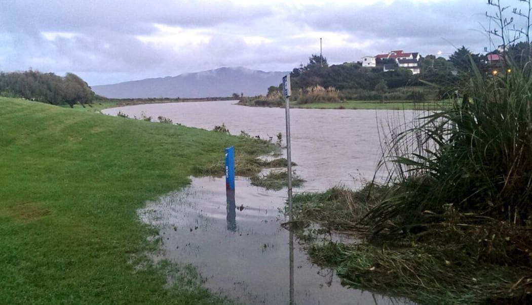 Waikanae River on the Kapiti Coast this morning.