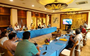 All of New Caledonia’s political parties engaged in a video conference with French minister for Overseas Manuel Valls on Friday. 11 April 2025.