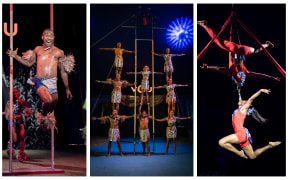 A selection of shots from the Fijian Flying Circus performing.
