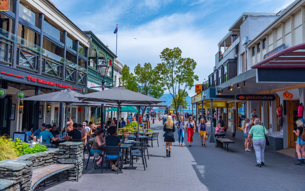 A busy Queenstown street
