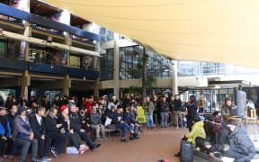Hundreds of people turned out at the Auckland University quad for a rally on 6 August about the controversial law.