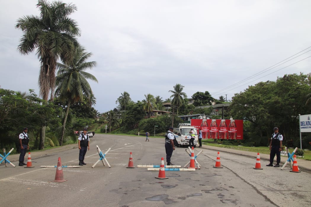Fiji police man checkpoints into Suva