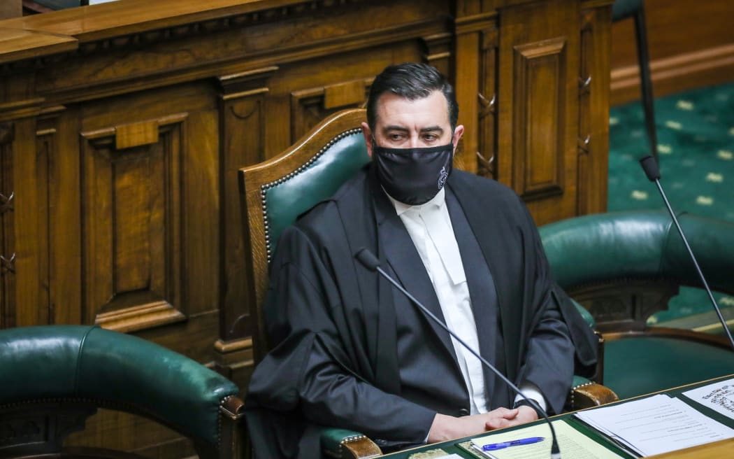 The Clerk of the House of Representatives, David Wilson, manning The Table in the House.