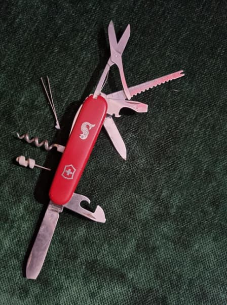 Liisa McMillan's Swiss "Swarmy" army knife has served her well, missing tip or no missing tip.