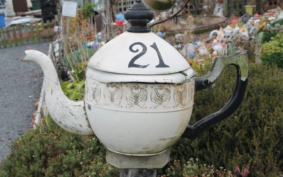 Teapotland - a collection of teapots in Graham Renwick's backyard - is one of Owaka's tourist attractions.