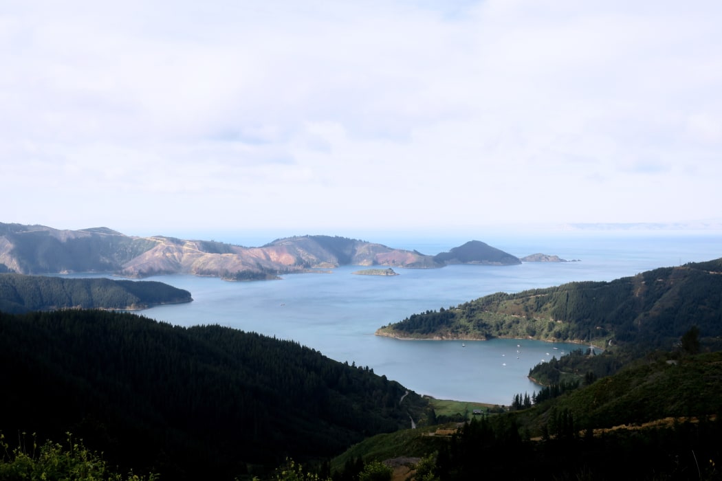 The Cook Strait from the Marlborough Sounds.