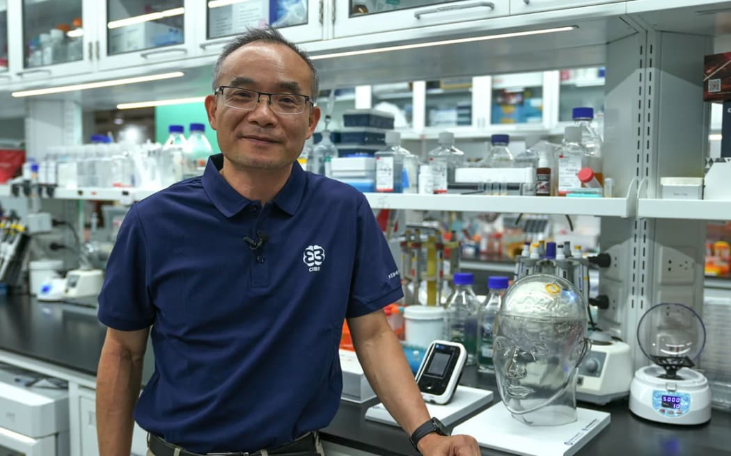 Luo Minmin poses for a picture during an interview with CNN at the Chinese Institute for Brain Research lab, in Beijing, China on May 28, 2025.