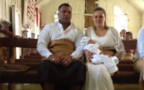 John and Maryanne in happier times. Their Vakaloa resort in Tonga was destroyed.