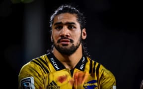 A dejected Michael Fatialofa of the Hurricanes.