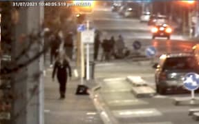 A CCTV image of Cumberland St during the assault.