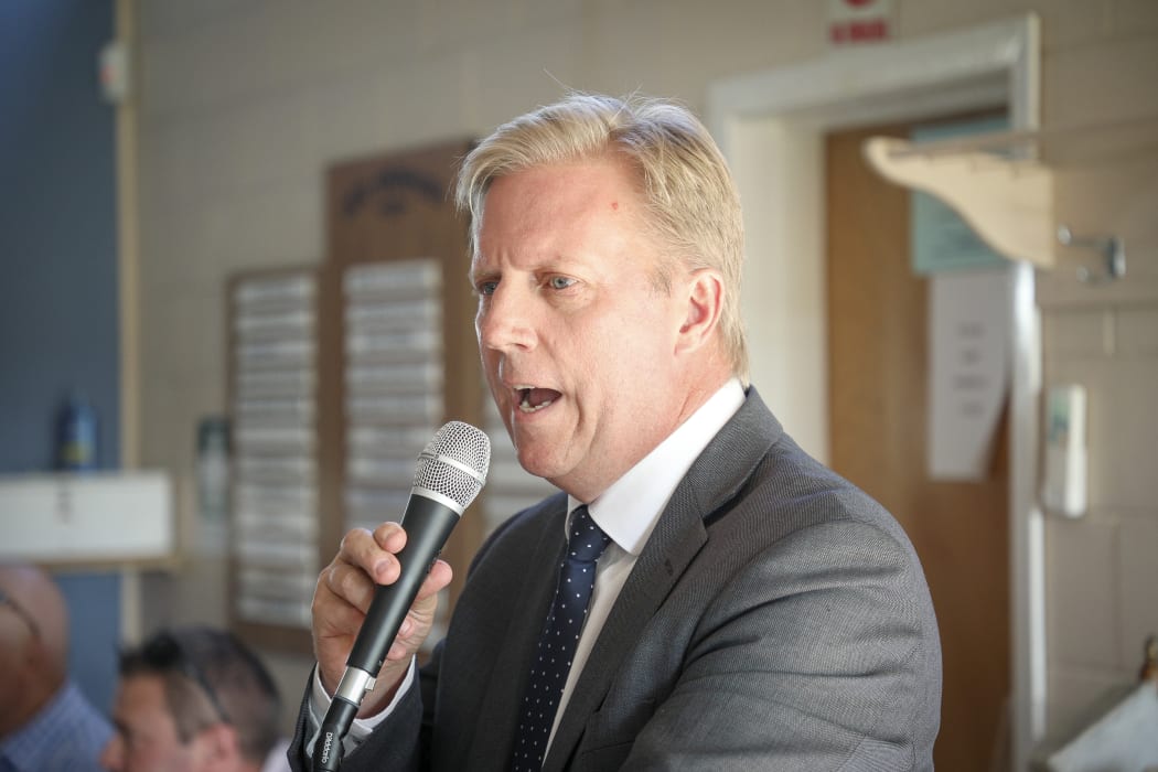 Rotorua MP Todd McClay at Monday's public meeting
