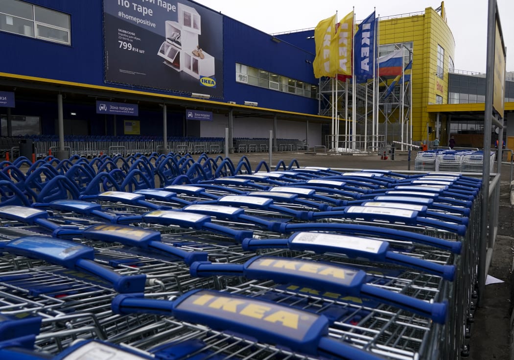 Swedish furniture retailer Ikea announced it has suspended all operations in Russia.