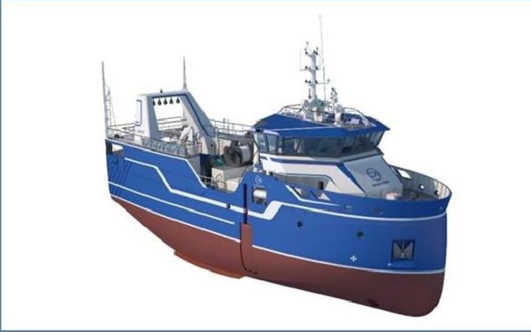 A render of Sanford's new scampi vessel design.