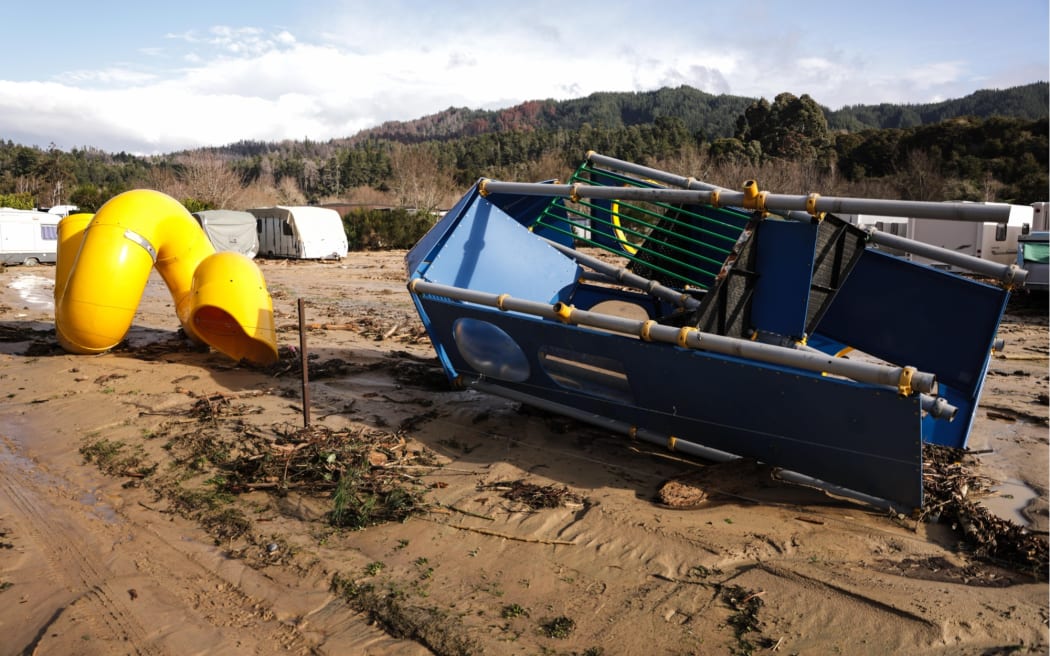 Bethany Park Campground in Kaiteriteri had extensive flood damage after the bad weather.