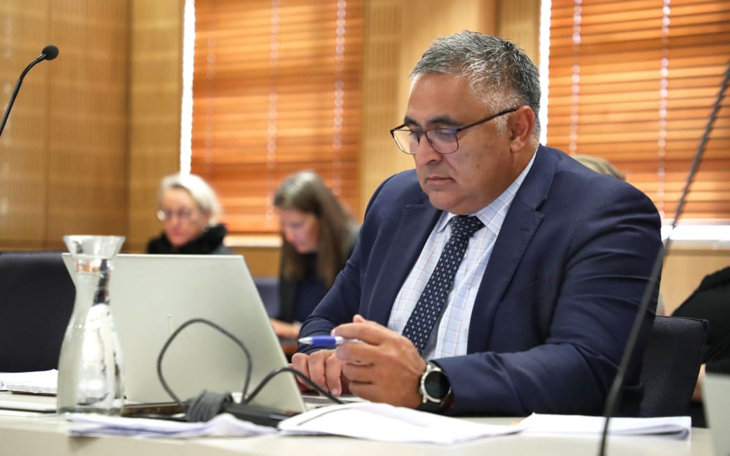 Lawyer Max Simpkins at the Invercargill courthouse during the coronial inquest into Lachie Jones death, on 2 May, 2024.
