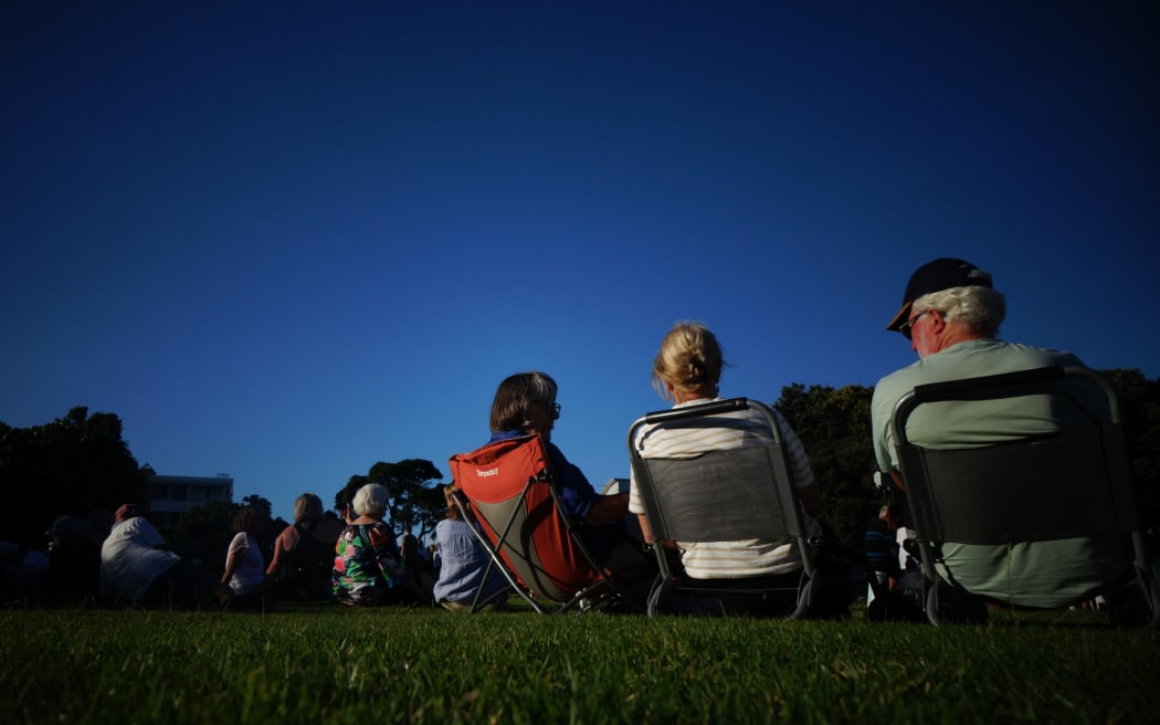 More than 1000 people attend a community vigil at Coronation Park in Tauranga on Thursday, 29 January, 2026, in the wake of the Mt Maunganui landslide.