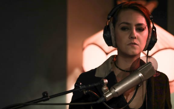 Openside lead singer Possum Plows in the RNZ Auckland studio for this weeks NZ Live.