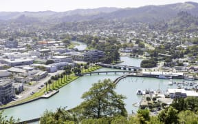 An aerial view of Gisborne.