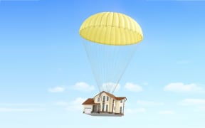 House with parachute