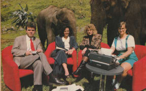 The original Nightline team, left to right: Bill Ralston, Joanna Paul, Belinda Todd and Susan Baldacci.