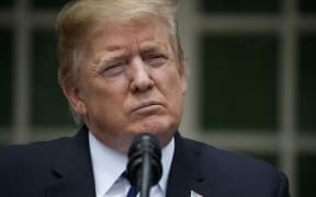 President Donald Trump delivers a statement in the Rose Garden of the White House, Wednesday, May 22, 2019, in Washington.
