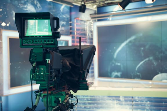 Video camera in TV studio