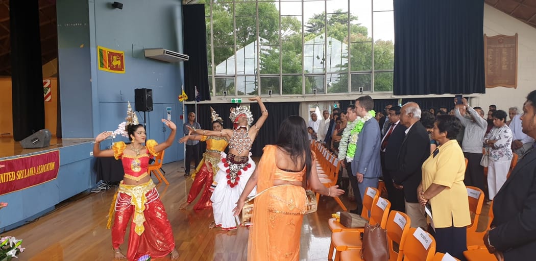 Sri Lankan dance performers at Auckland Sri Lankan Association Independence celebration.