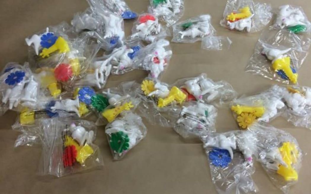 The drugs were hidden in pallets of plastic toys in a shipping container from China.