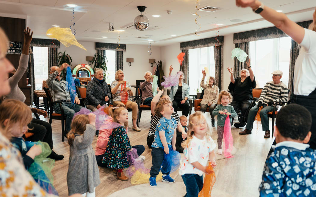 Intergenerational care: Belong Care Village in Chester has a fully integrated on-site nursery.