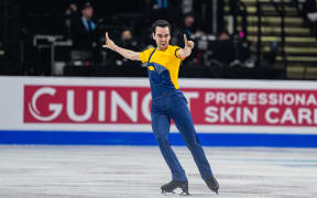 Tomas-Llorenc Guarino Sabate of Spain competes in the Men's Short Program during the ISU European Figure Skating Championships 2026 at Utilita Arena Sheffield in Sheffield, United Kingdom, on January 15, 2026. (Photo by Yuan Tian/NurPhoto) (Photo by Yuan Tian / NurPhoto via AFP)