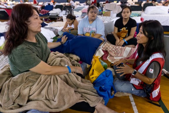 Lahaina Evacuees attended to by Red Cross Volunteers