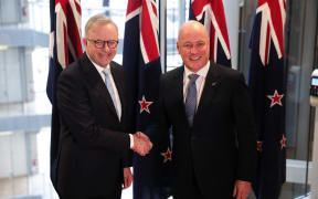 Prime Minister Christopher Luxon meets with his Australian counterpart, Prime Minister Anthony Albanese in Sydney on 20 December, 2023.