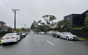 The Remuera street where a homeless woman died in her car.