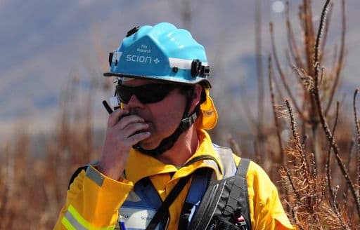 Grant Pearce, a fire scientist at Scion, leads the experimental burn-off project.