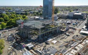 Construction of Te Pae convention centre in Christchurch, November 2018.