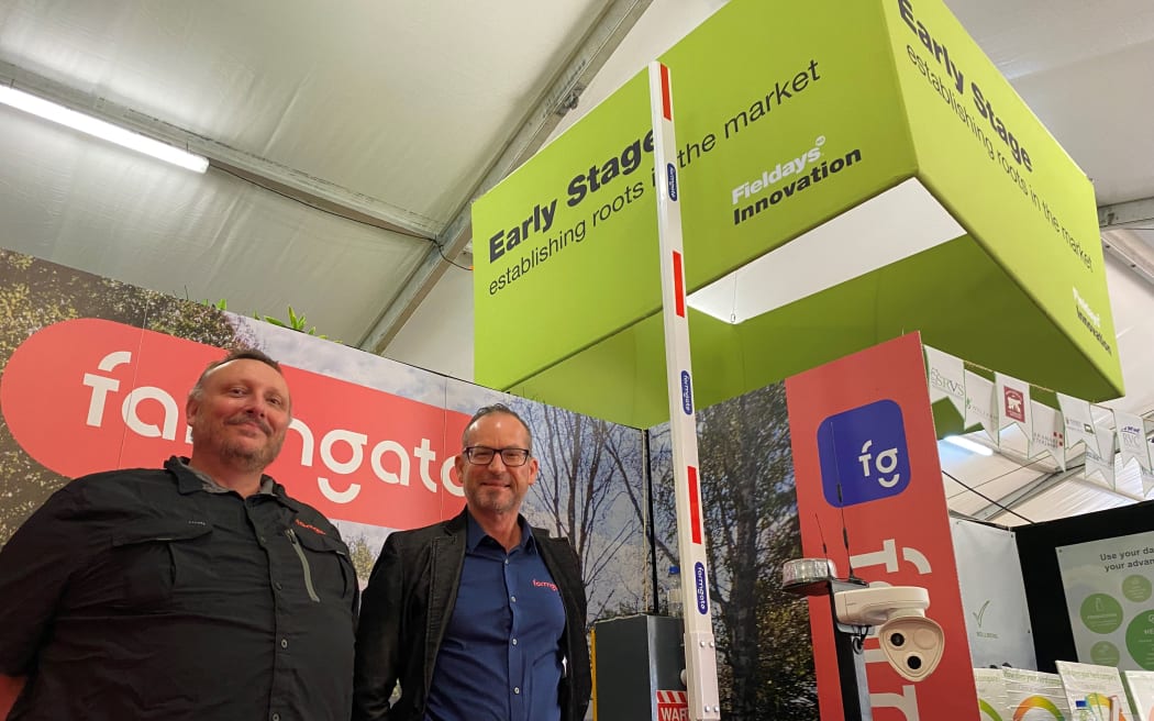 Michael Smith (left) with his FarmGate.