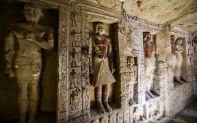 The well-preserved tomb is decorated with scenes showing the royal priest alongside his mother, wife and other members of his family, the ministry said in a statement.