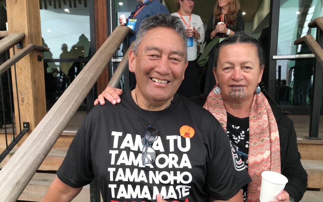 Hone Harawira and his wife, Hilda Halkyard-Harawira