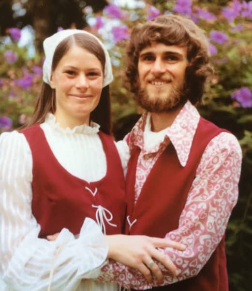 Greg and Marion Judkins on their wedding day, 1972.