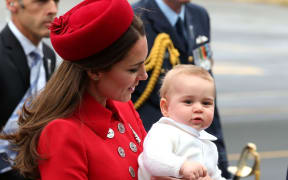 The Duchess of Cambridge and Prince George arrive in Wellington.