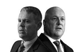 Composite of Christopher Luxon and Chris Hipkins