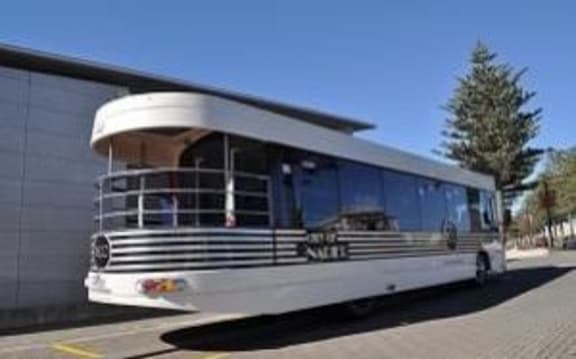 The buses began operating last year.