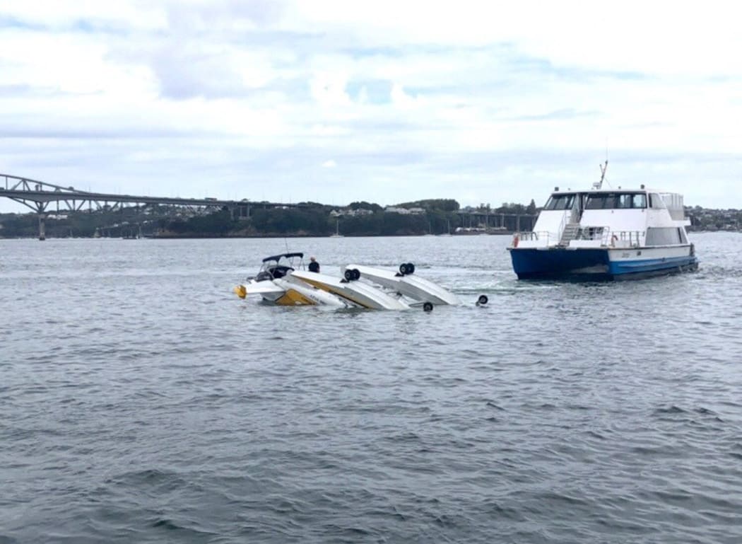 The downed seaplane