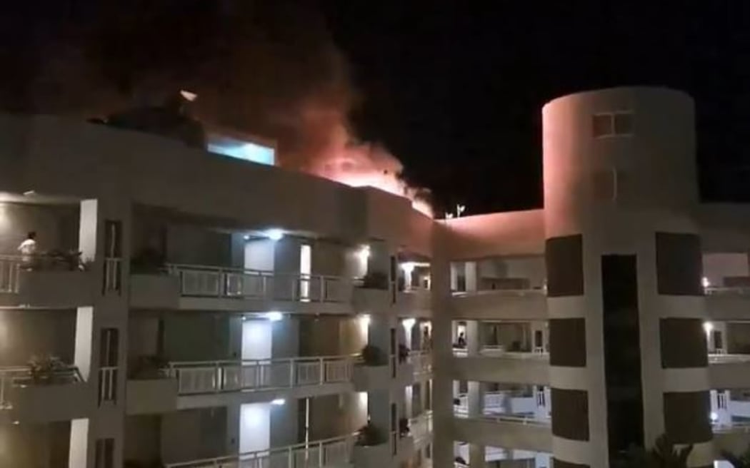 Police have declared an emergency around the DoubleTree by Hilton on Cairns Esplanade and evacuated up to 400 people after the crash which happened shortly before 2am, a Queensland Ambulance Service (QAS) spokeswoman said.