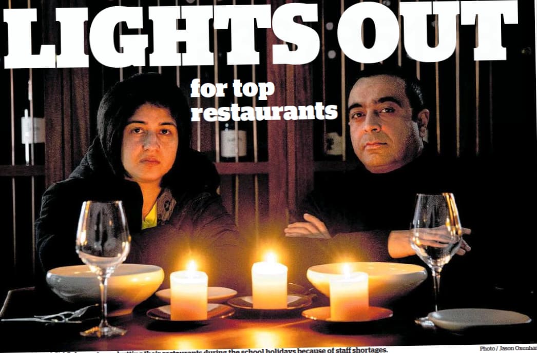 The 'Lights Out' protest was front page news for the Herald on Monday.