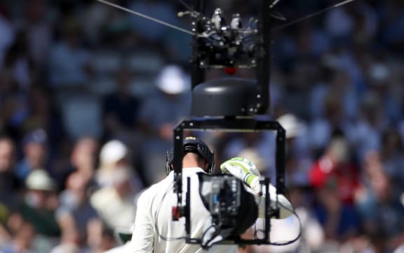 A so called 'spider' camera similar to the one above, knocked over South African bowler Andrich Nortje.