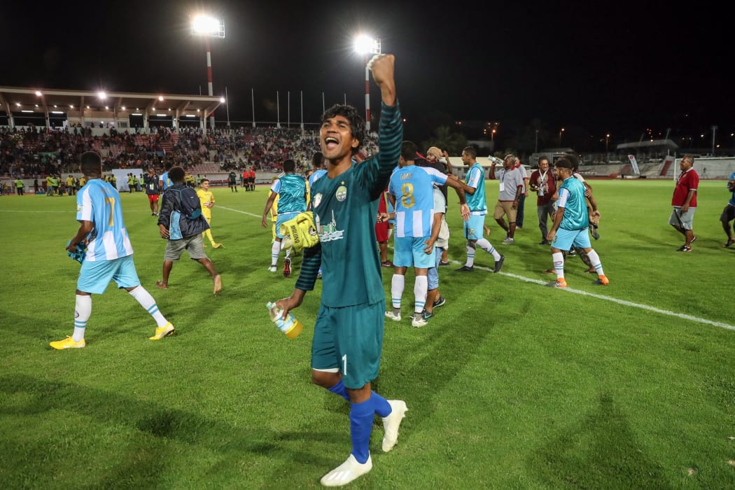 Hienghène Sport keeper Rocky Nyiekene starred in the final and was awarded the Golden Glove.
