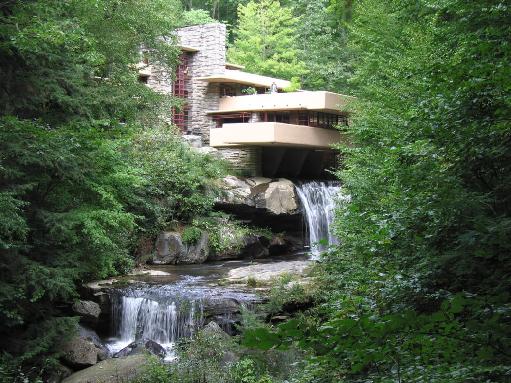 Architect Frank Lloyd Wright's Fallingwater house