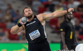 New Zealand’s Tom Walsh competing at the 2023 World Championships